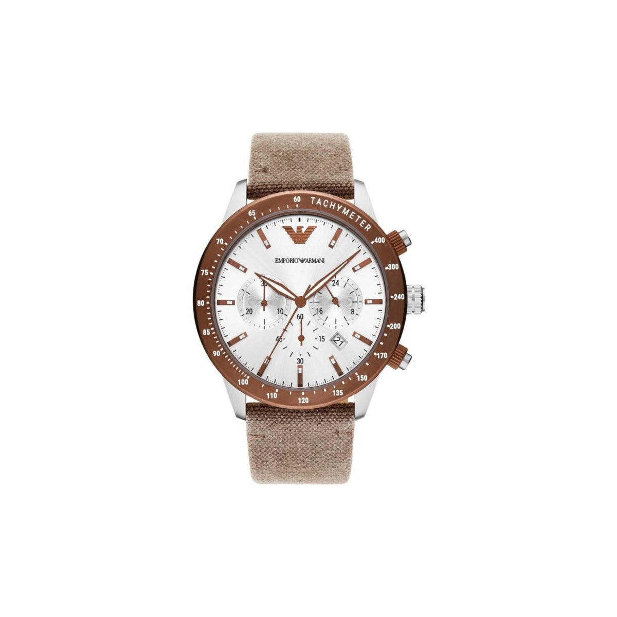 Emporio Armani AR11452 Men's Watch 43 Mm Brown